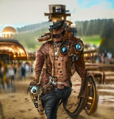 Steampunk Cowboy Concept Art in 8K Resolution