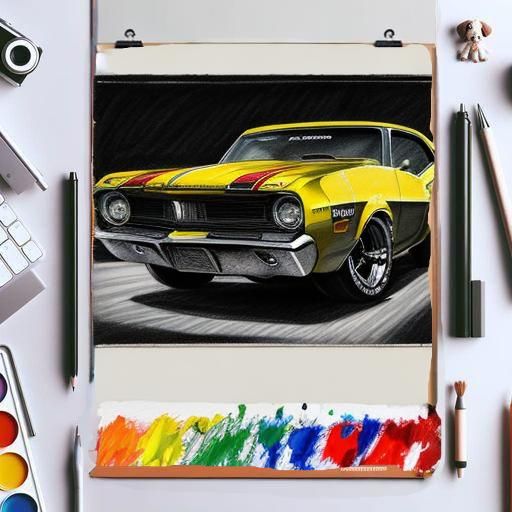 American Muscle Car Poster Art