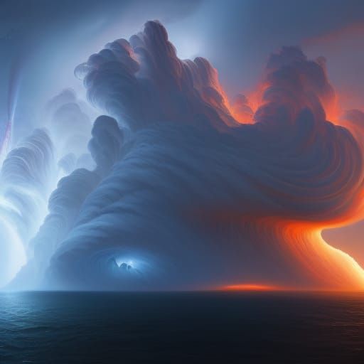 Epic Supercell Storm Painting with Lightning