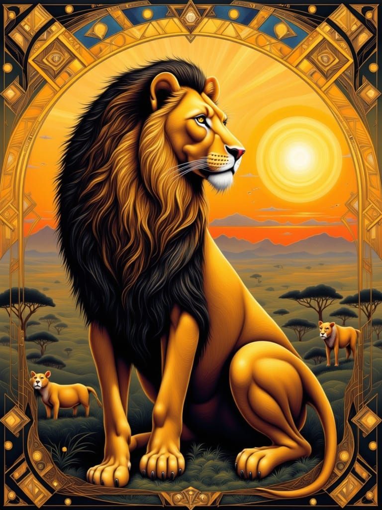 Art Deco Lion