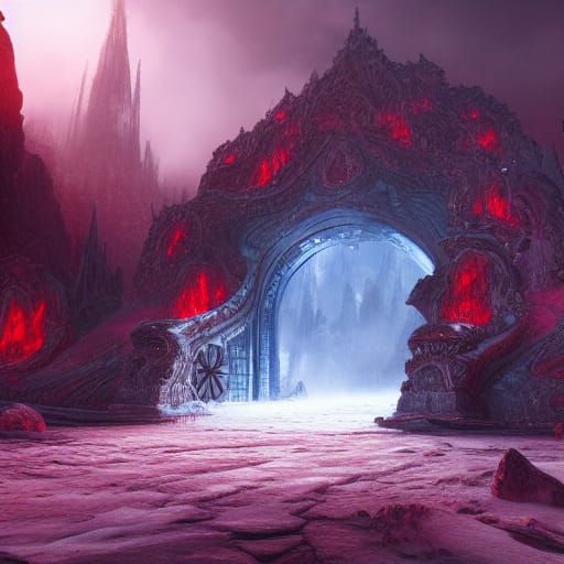 Frozen Entrance to Hell: Detailed Matte Painting