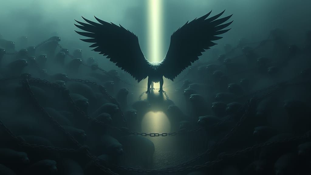 Epic Freedom Symbolized in Stormy Landscape