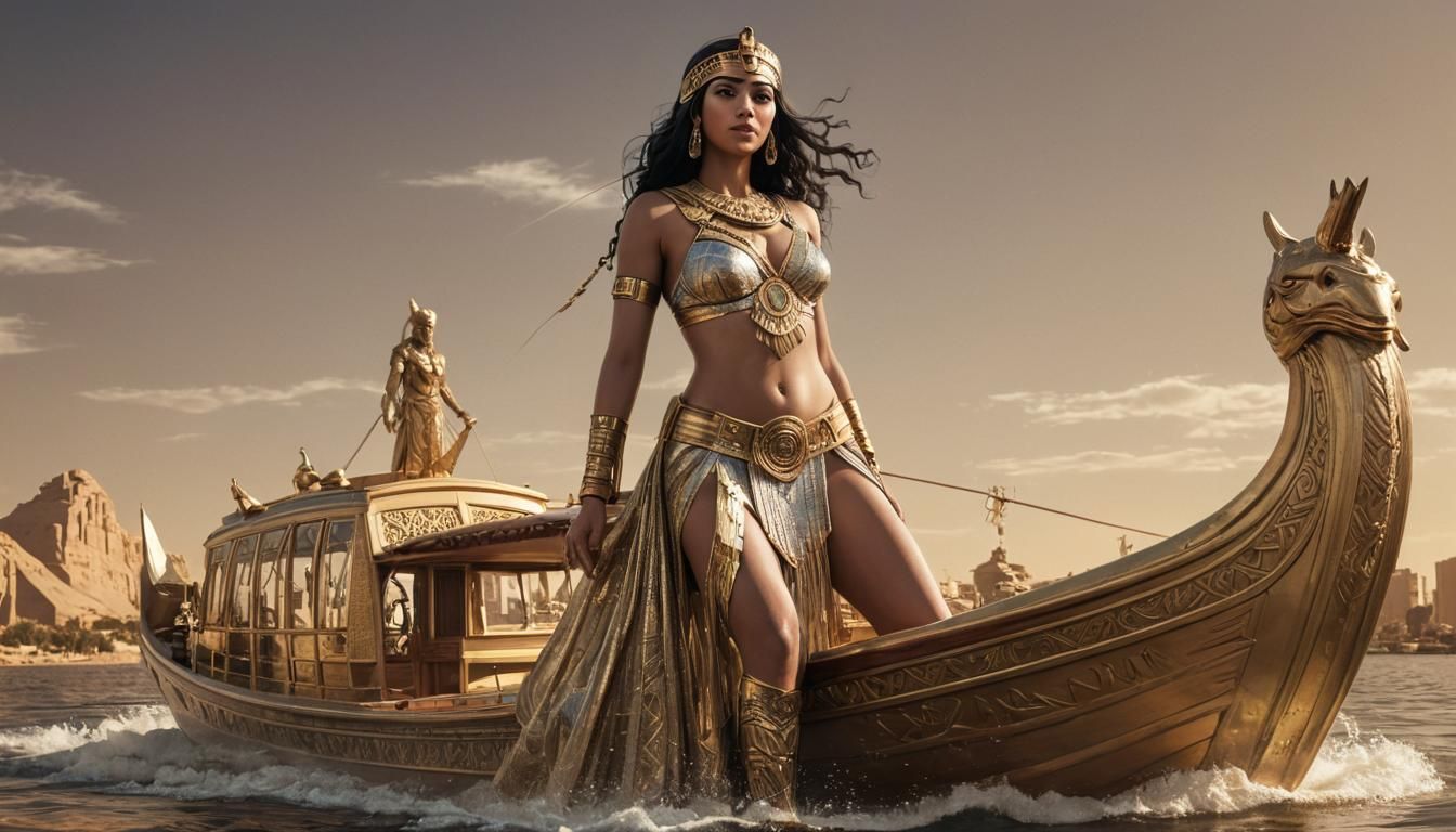 Cleopatra in a Boat: Comic Book Art