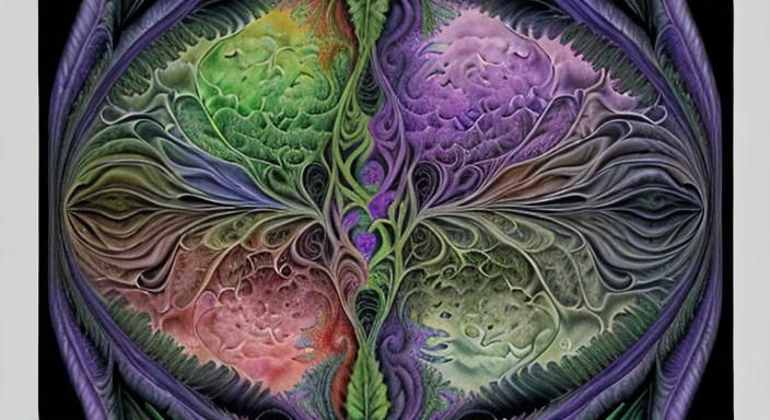 cannabis plant design, psychidelic, watercolour and ink mixe...