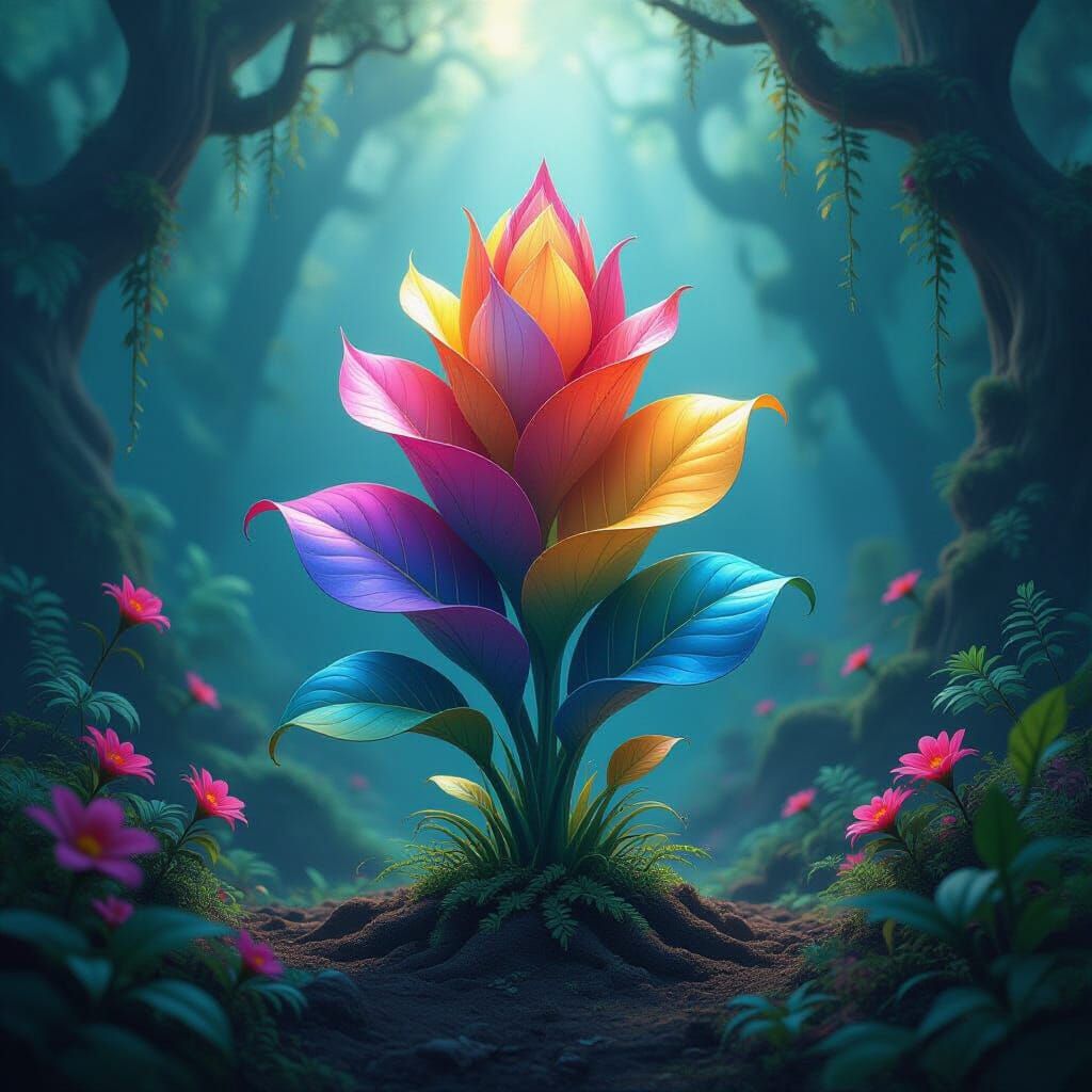 Extraordinary Polymorphic Plant in a Magical, Surreal World