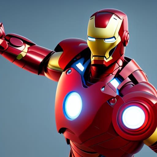 Iron Man: Pixar-Style 3D Digital Art