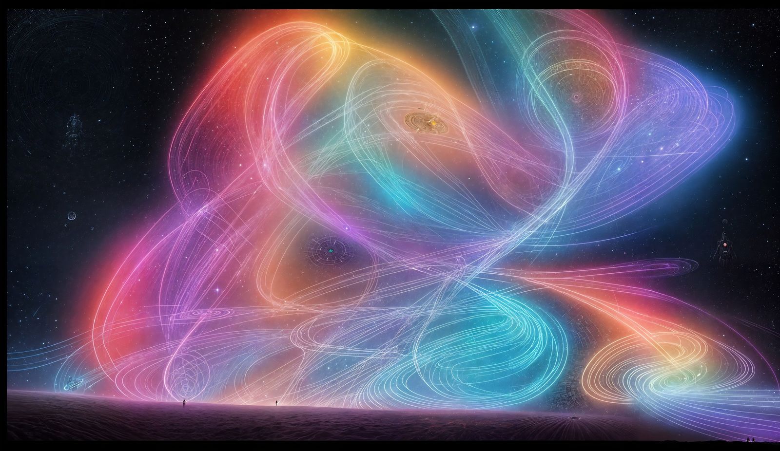 Synthwave DNA Multiverse: Neon Holographic Helix Art