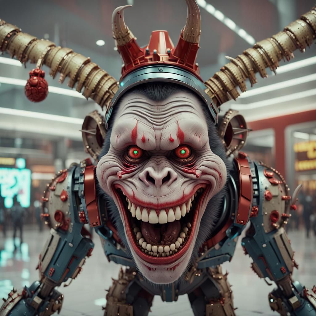 Sci-Fi Zombie Monkey Clowns at the Mall