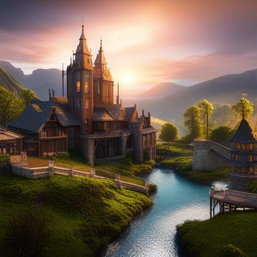 Fantastical Ohio: Detailed Matte Painting in Deep Color