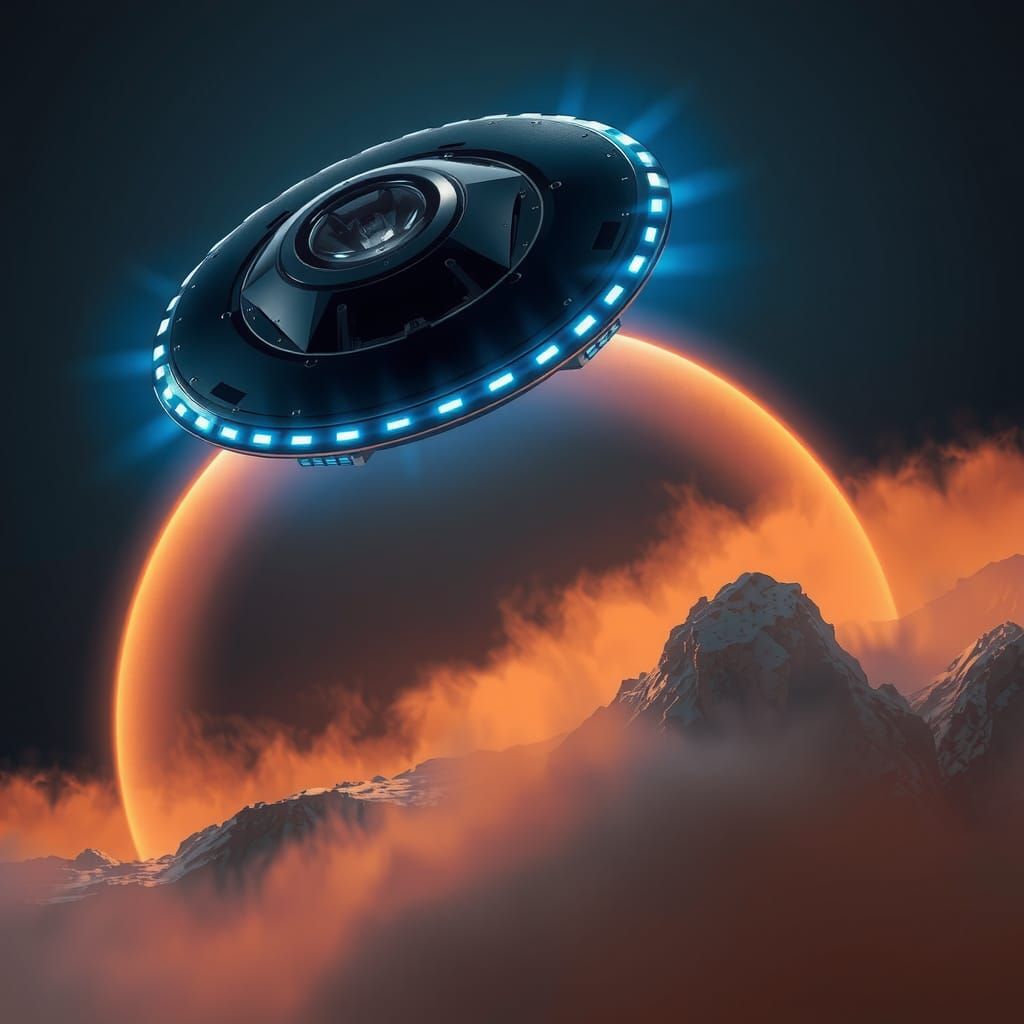 UFO Soars Over Saturn's Moon Titan