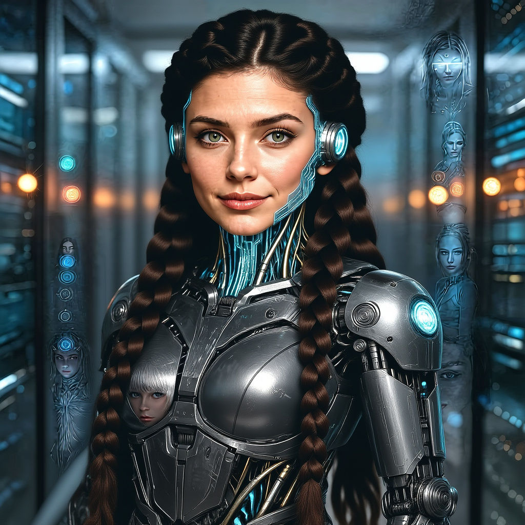 Advanced Android Warrior with Hidden Circuits