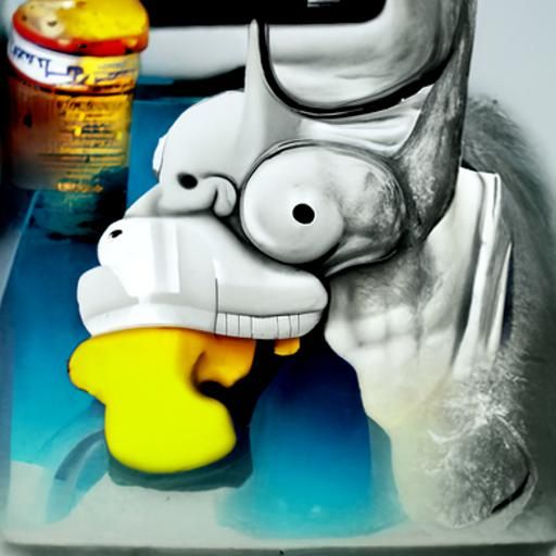 Digital Art of Homer Simpson
