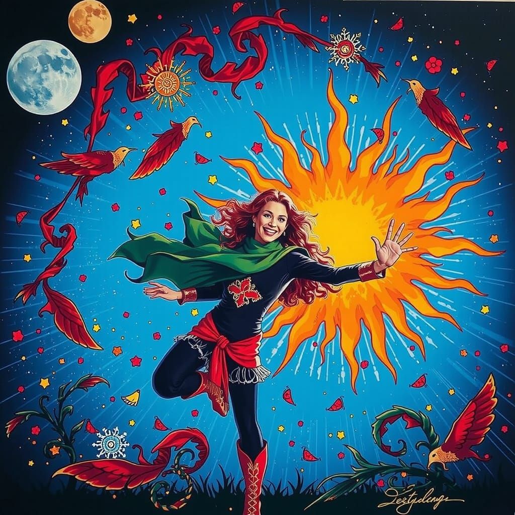 Vibrant Red and Scarlet Hues in Twisted, Curling Forms