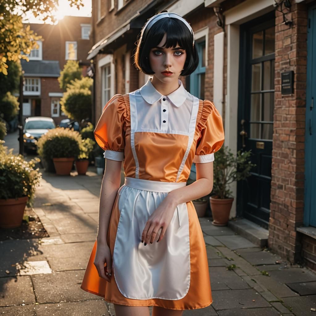 Boy in Orange Maid Dress, Cinematic Still