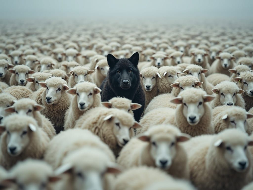 Wolf Amidst the Flock: A Symbol of Individuality
