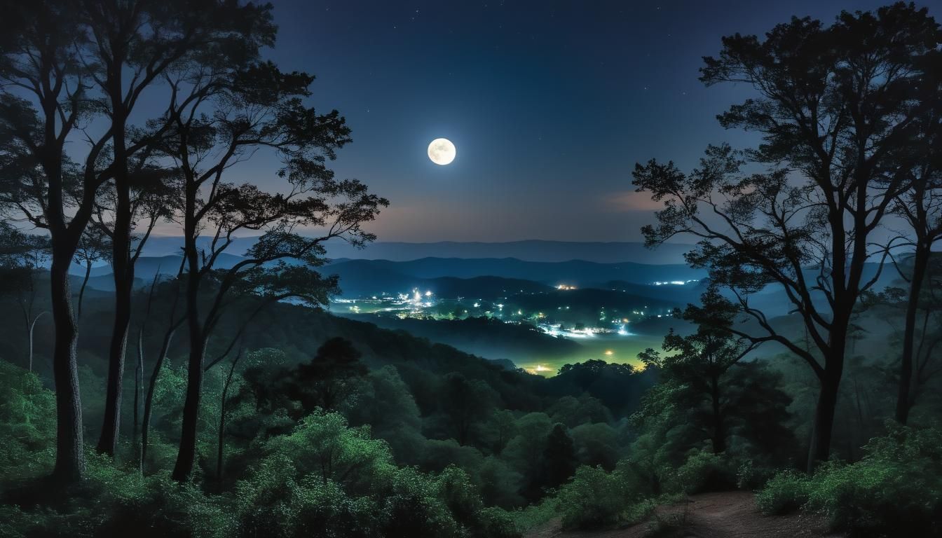 Dreamy Carolina Moon in Hyperrealistic Style
