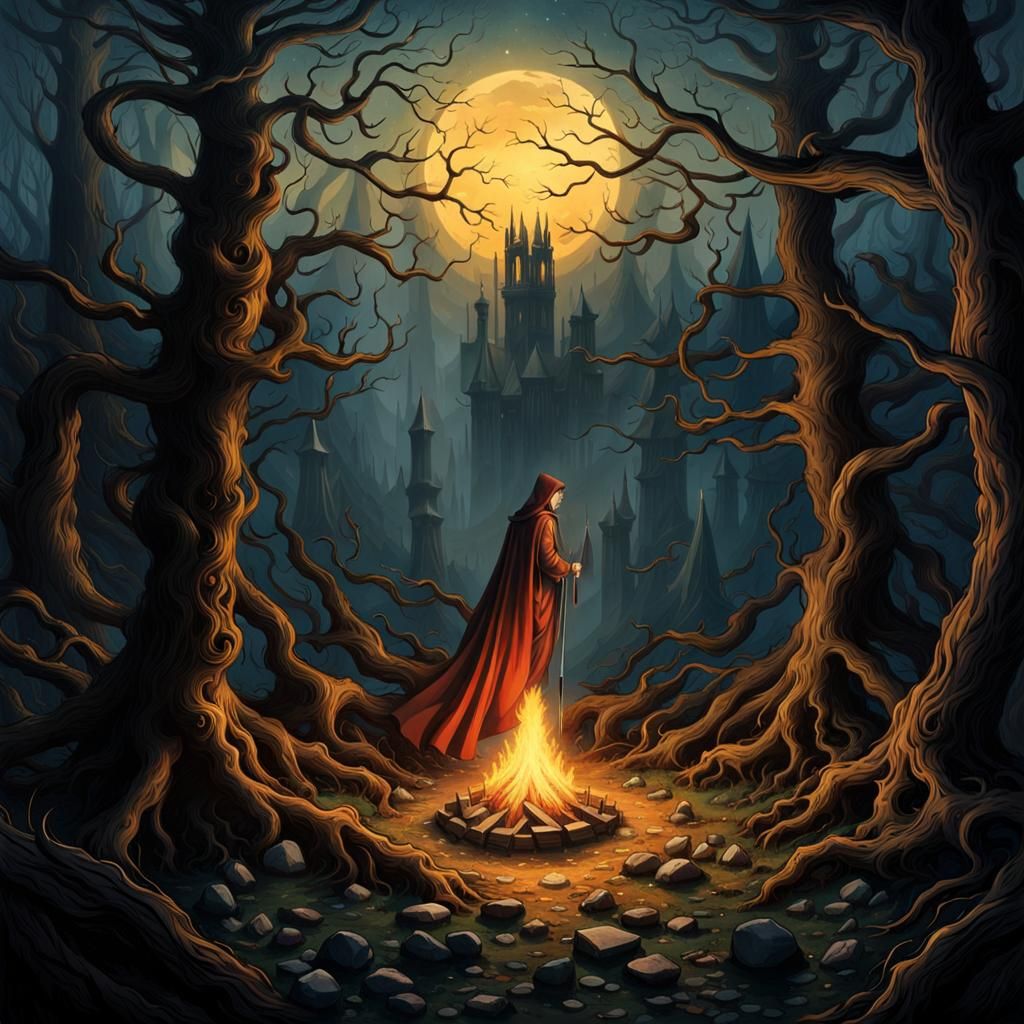 Volcanic Apocalypse in Glass Ball: Digital Surrealism