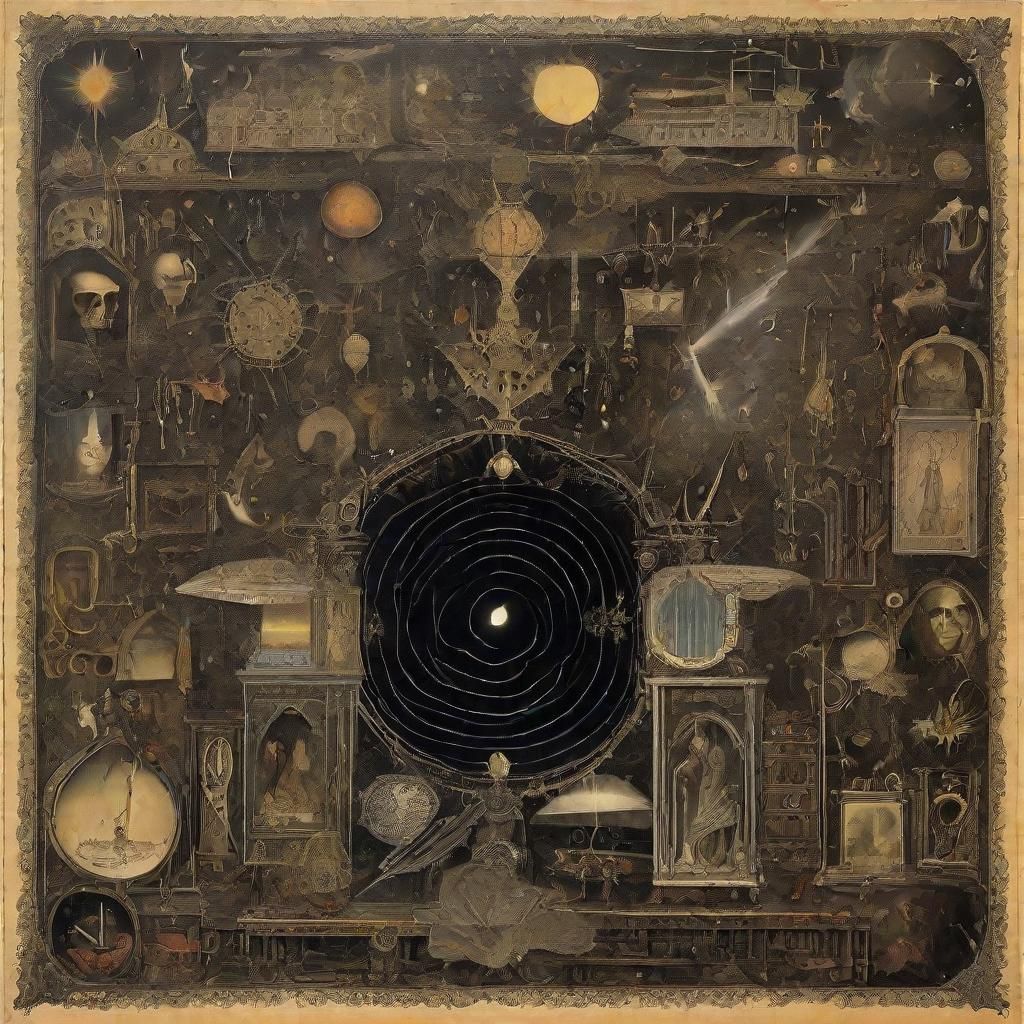 Eerie Angel's Musical Benediction in Surreal Style