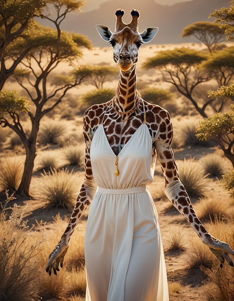 Elegant Giraffe Beauty in Sunlit Savannah