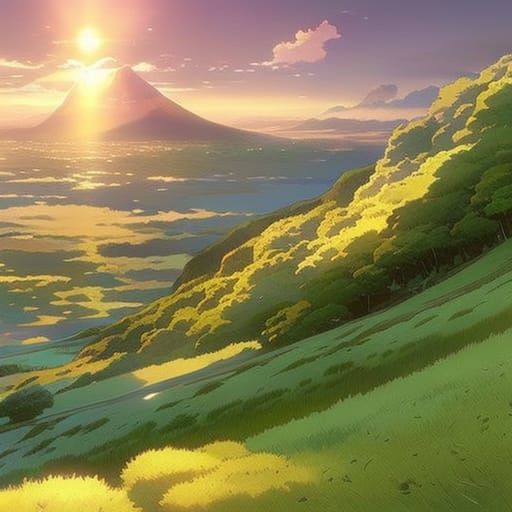 Anime Landscape Inspired by Studio Ghibli