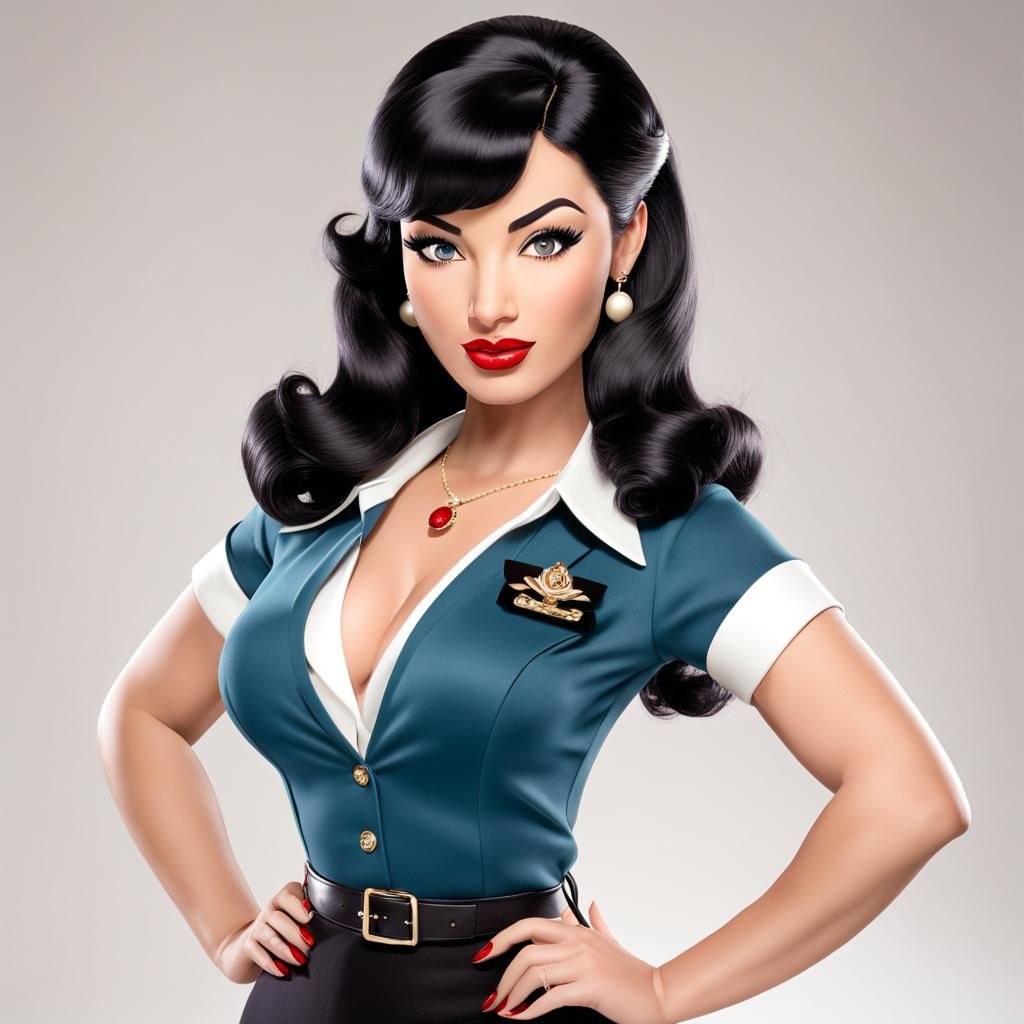 Betty Five Fingers, Cartoon Character by Per.