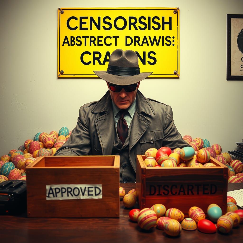 Institutional Sign Mocks Order in Dystopian Bureaucracy