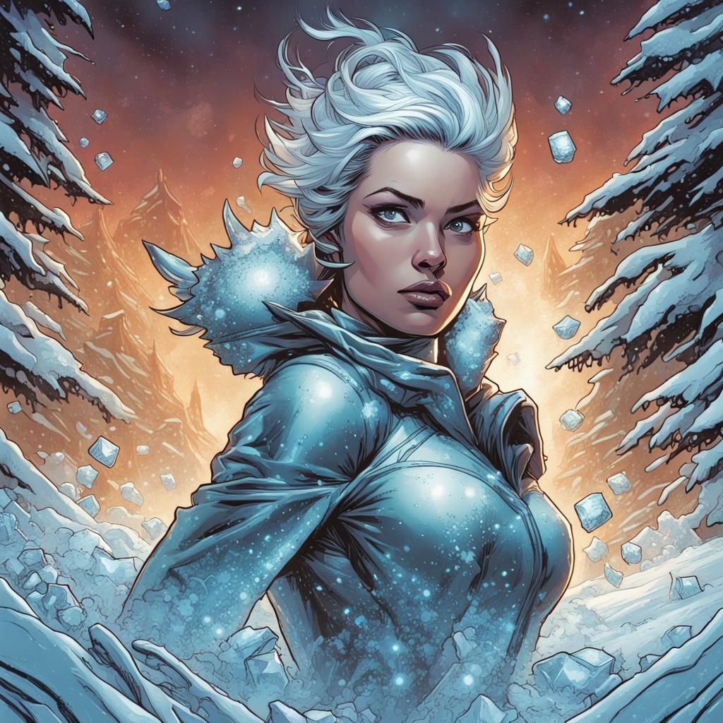 Ice Spice in Comic Book Art Style