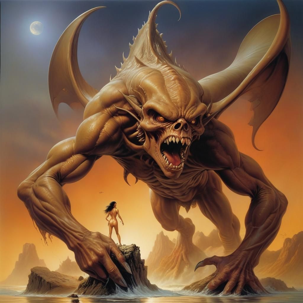 Heroic Fantasy Art in Boris Vallejo Style
