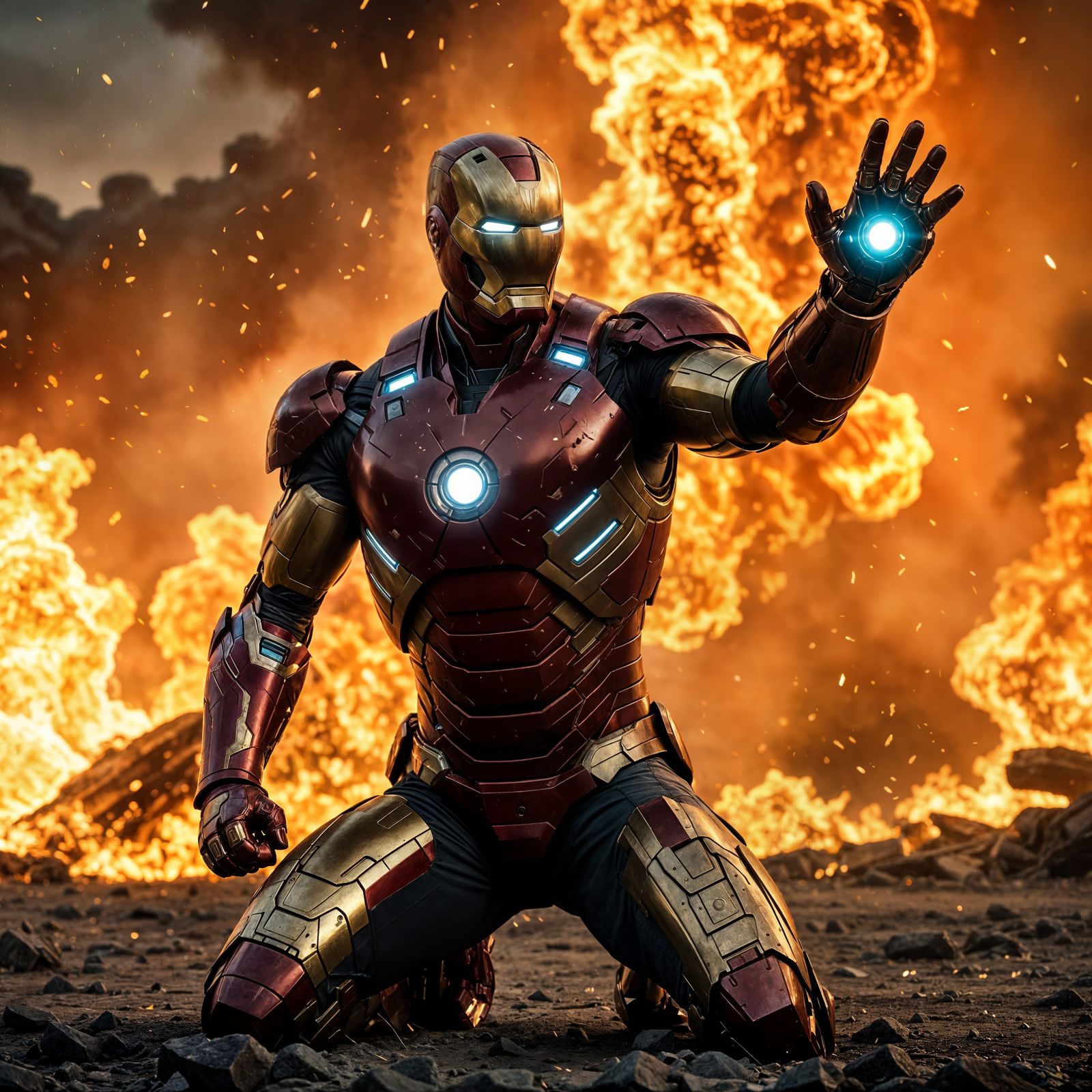 Epic Ironman in Cinematic Battle