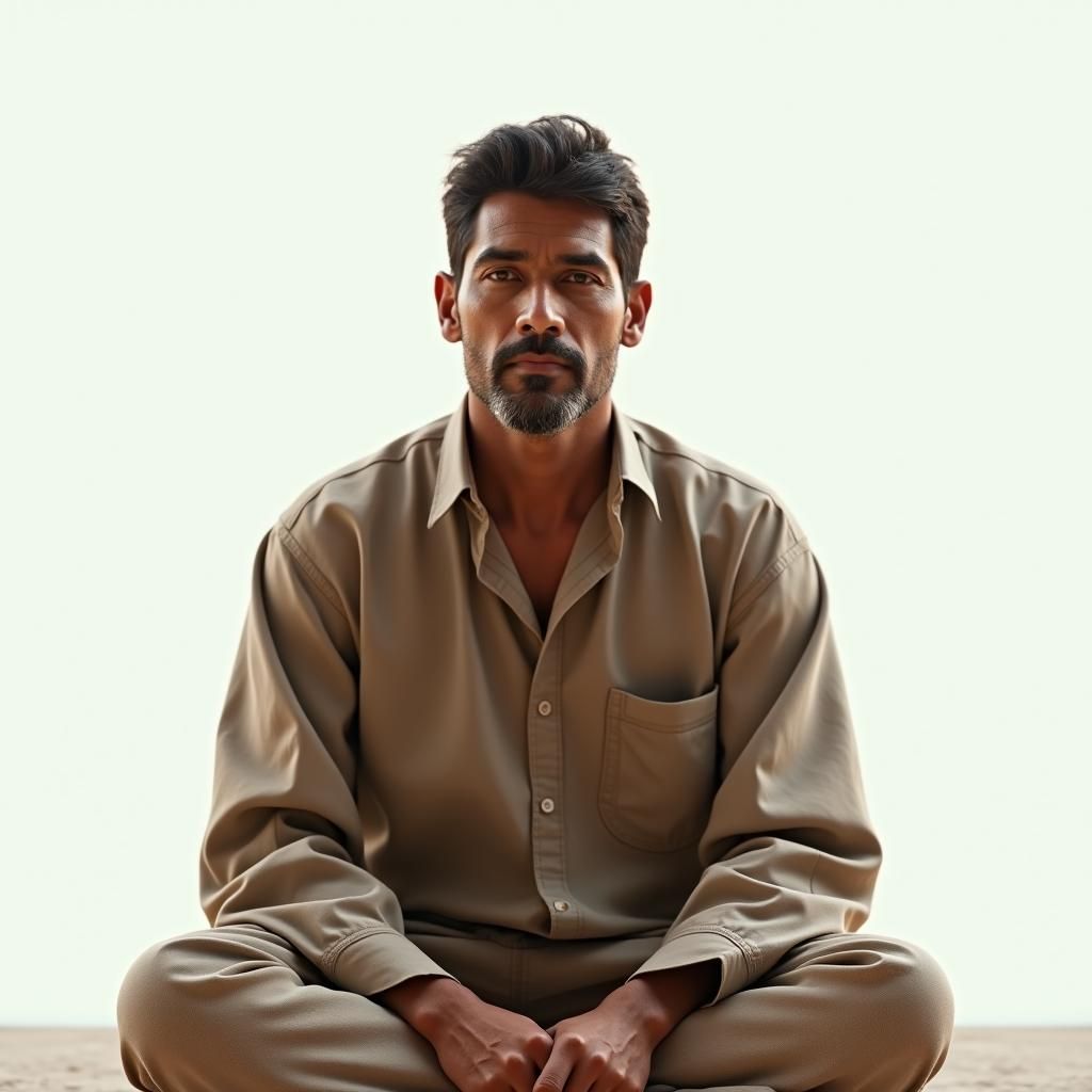 Portrait of a Nepalese Man in Digital Art Style