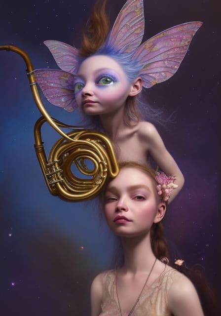 Lili with her musician pixie