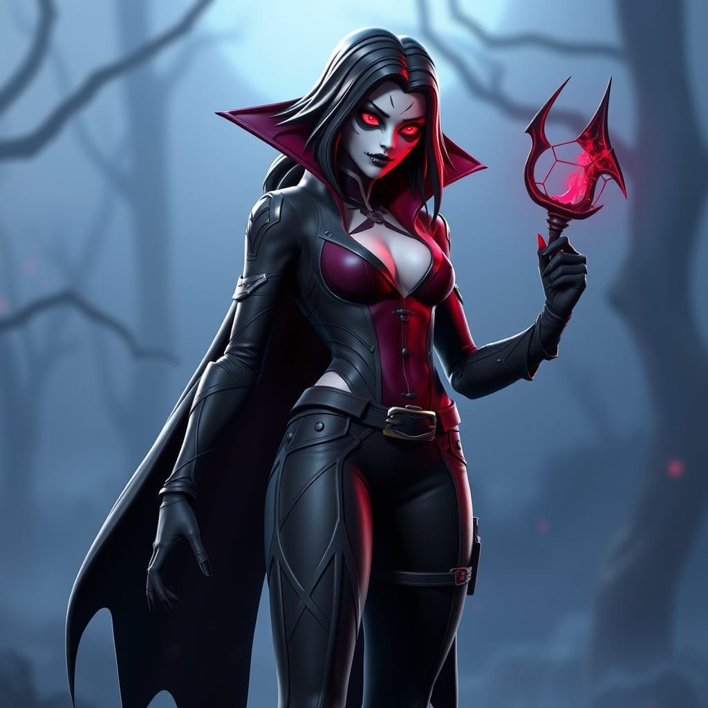 Ethereal Vampire Goddess in Fortnite-Inspired Skin