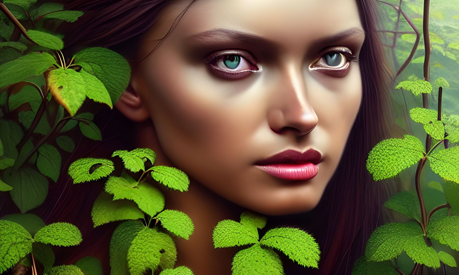 Beautiful Woman Portrait in Hyperrealistic Style