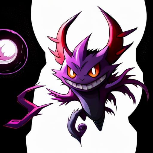 Hyperrealistic Haunter Pokémon Portrait with Dynamic Lightin...