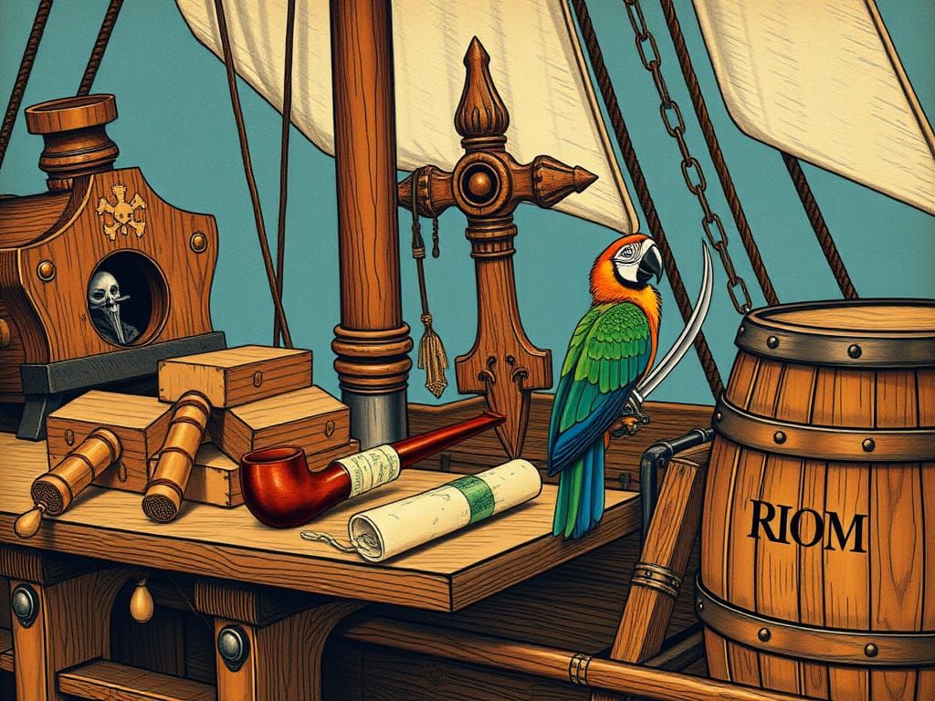 Furniture on a pirate ship