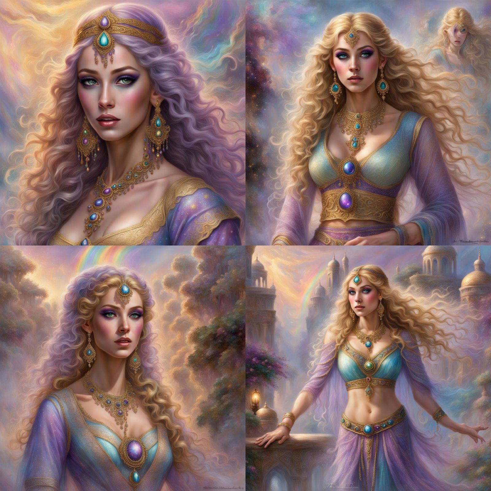 Beautiful Young Genie in Ethereal Fantasy Style