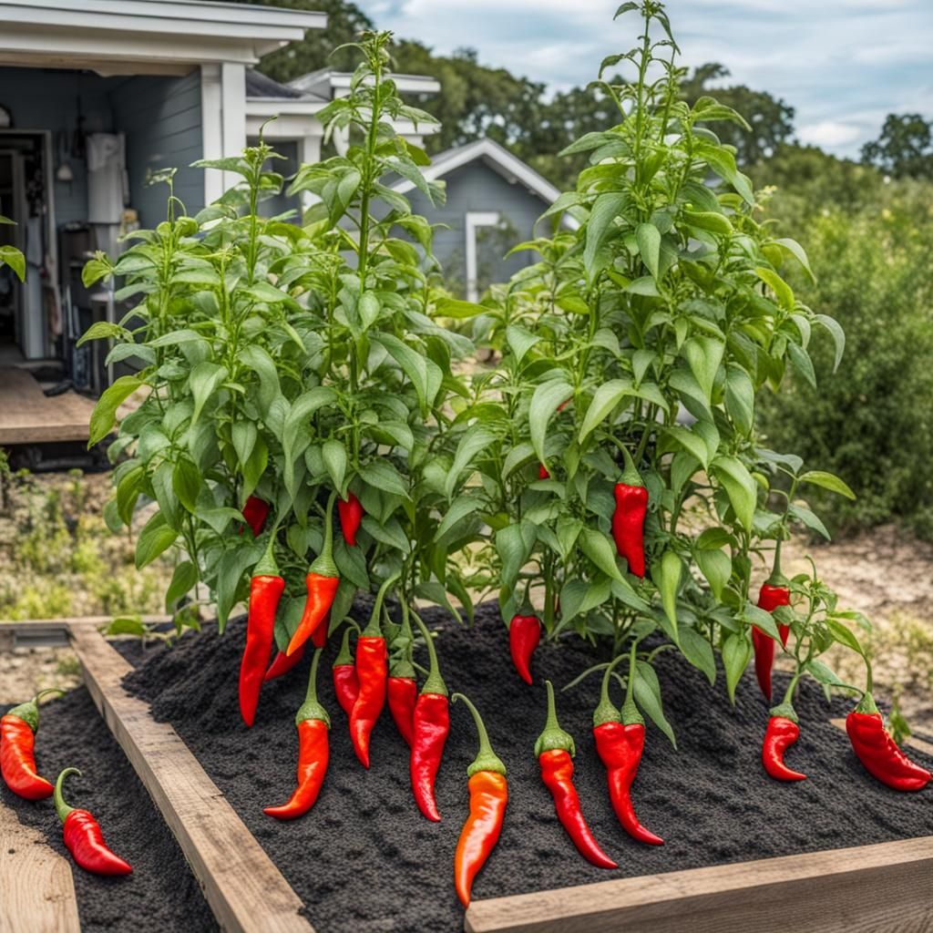 Fiery Sky Island Ghost Chili Pepper Garden