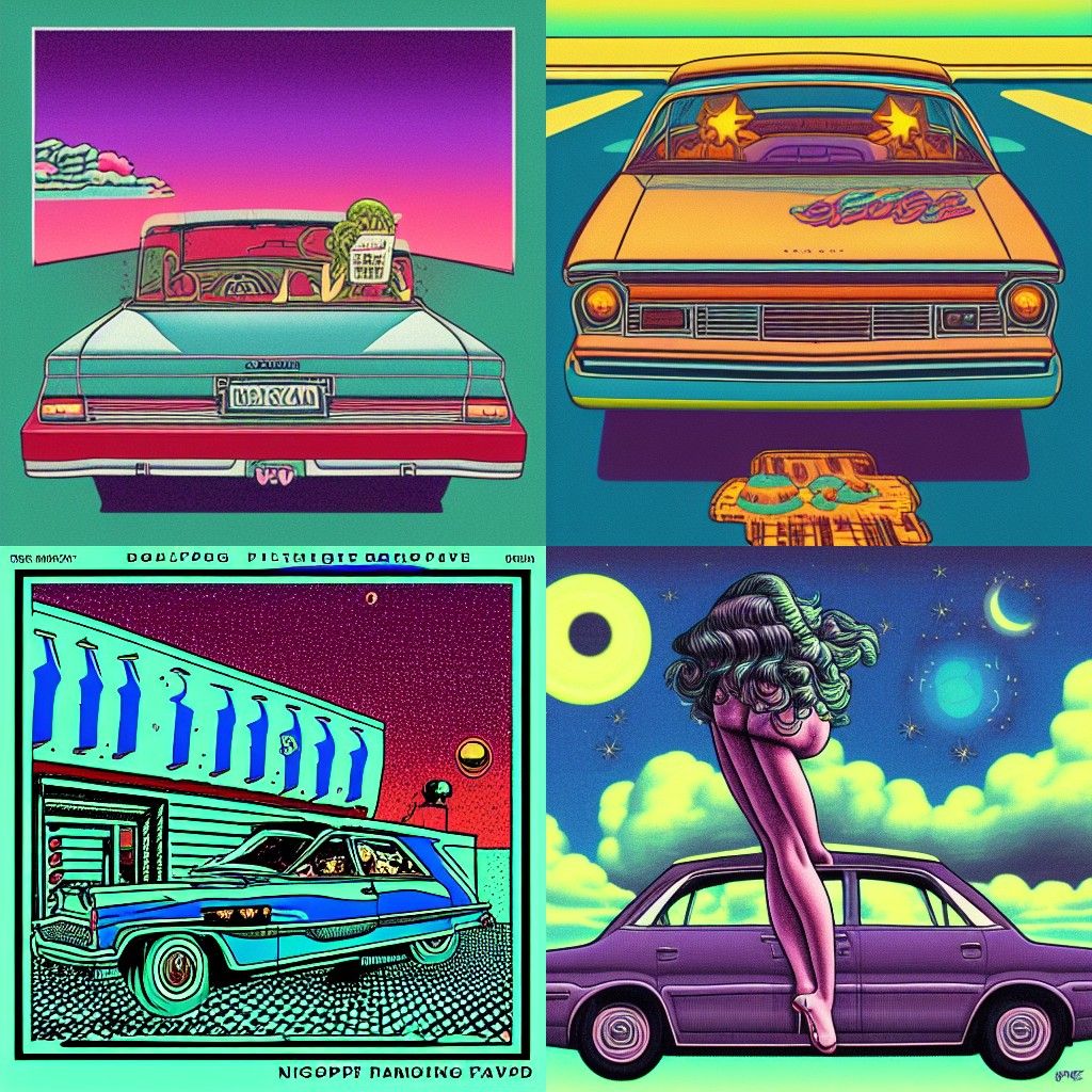 Vaporwave Album Art: Night Drive