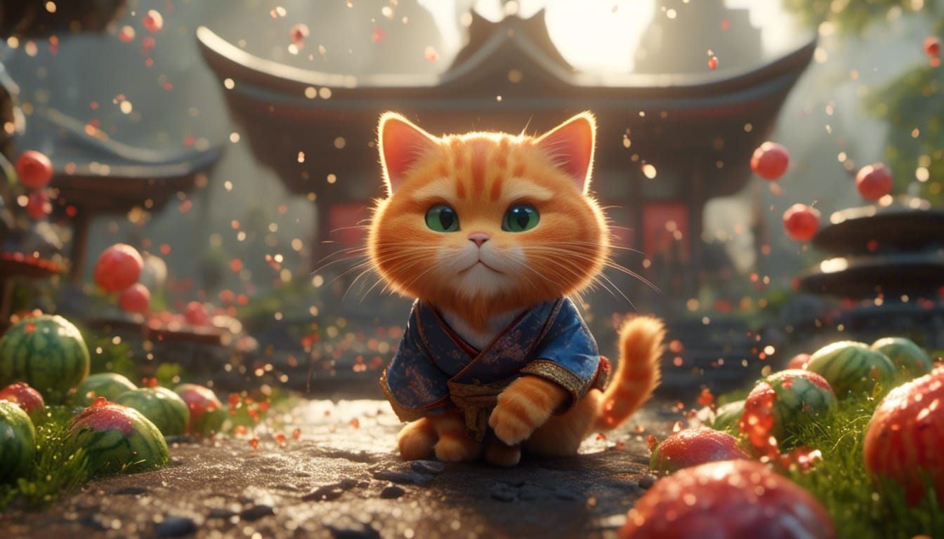 Ginger Tabby Cat as Japanese Melonpan Bread