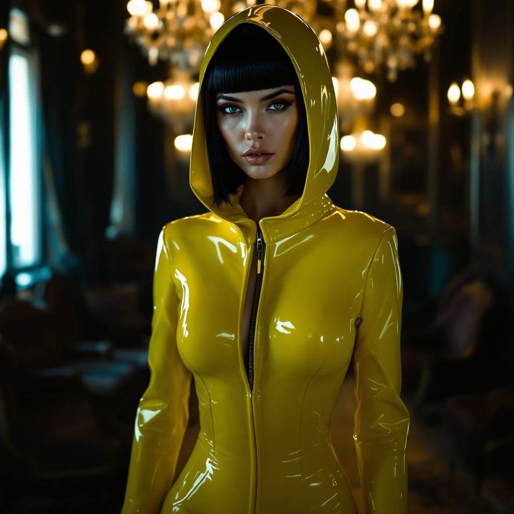 Futuristic Fashion Portrait in Dark Glamour Style