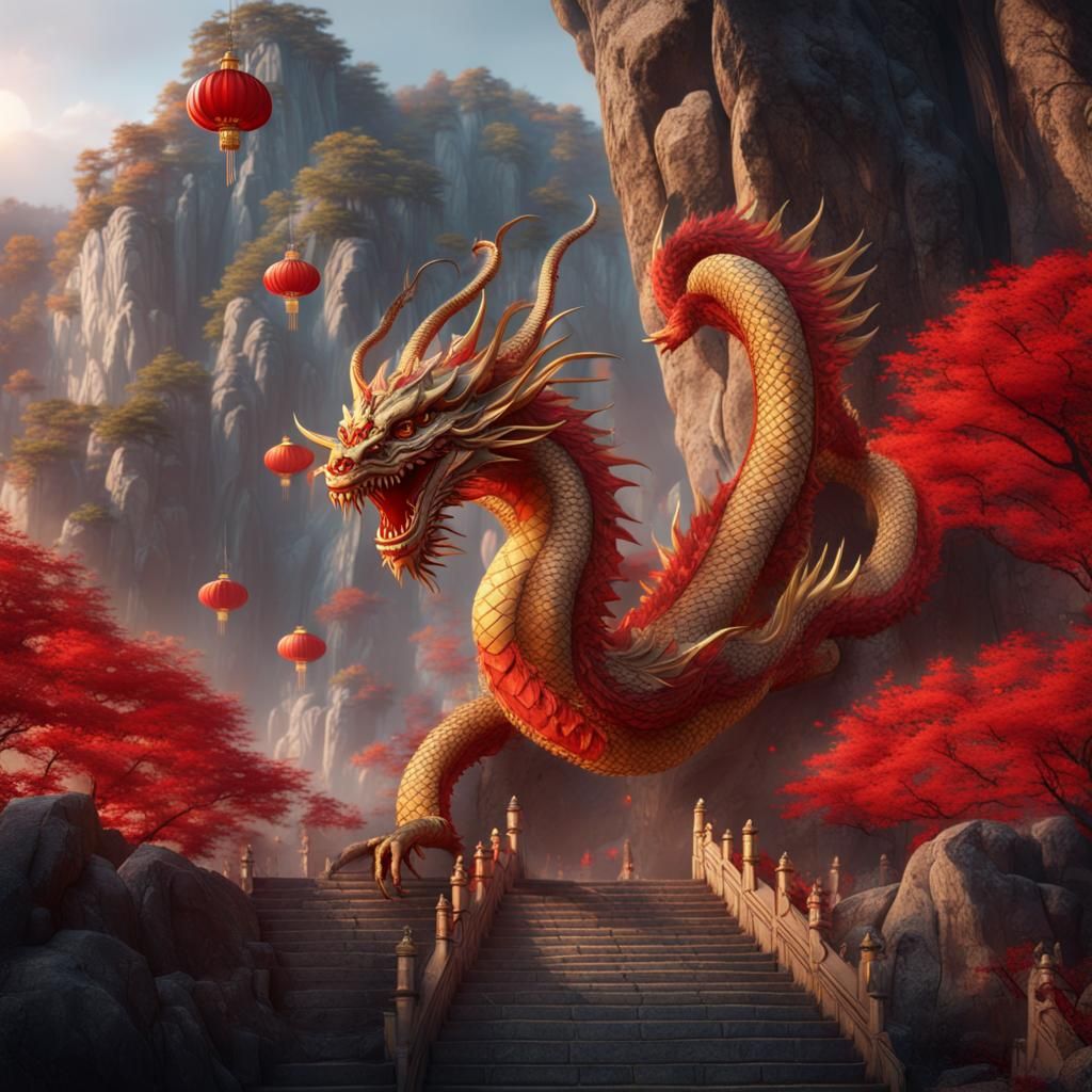 Jiangjiajie Park Dragon Dance: Chinese New Year Art