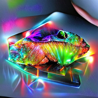Colorful Iridescent Neon Abstract 3D Render