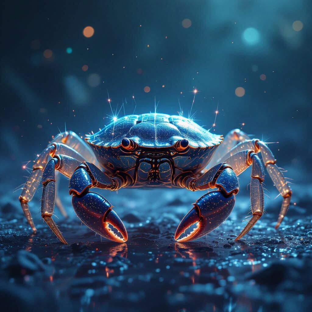 Glassback Crabs Refracting Constellations in Dark Fantasy St...