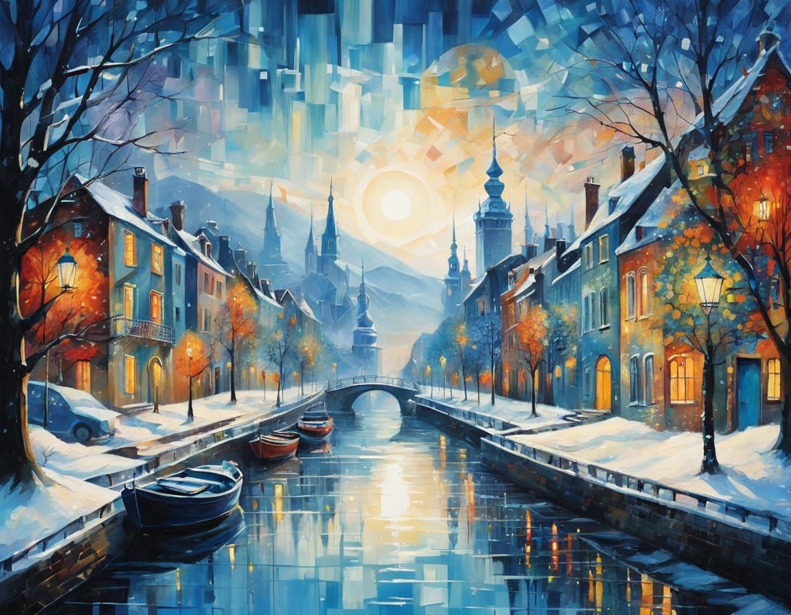 Surreal Whimsical Fantasy as Cubist Art