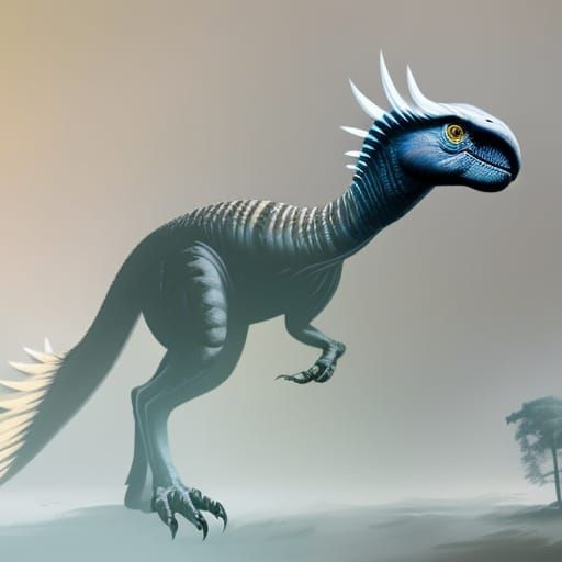 Photorealistic Dinosaur with Segmented Tail Concept Art