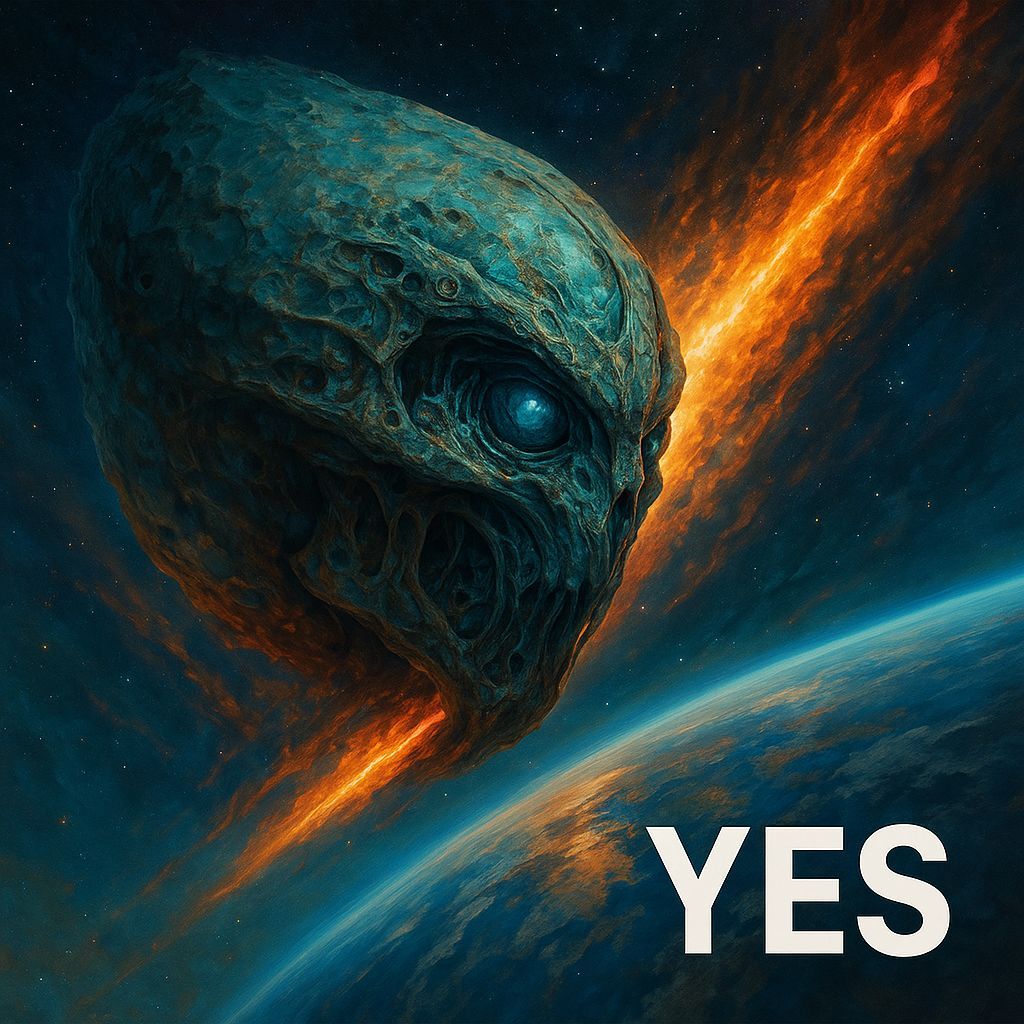 31/Atlas Hurtling Towards Earth in Hyperrealistic Splash Art