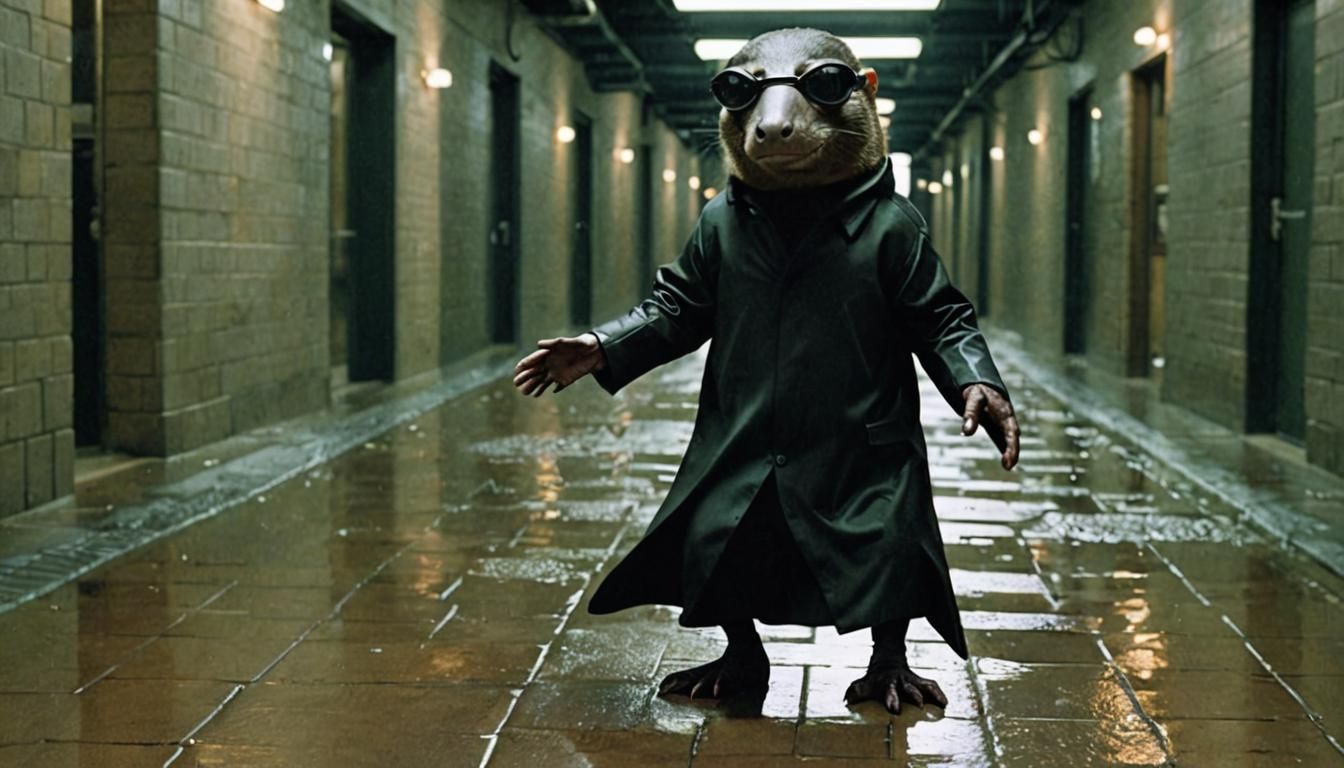 Platypus as Neo from The Matrix