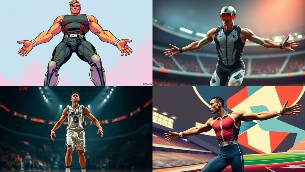 Athlete with Elongated Limbs