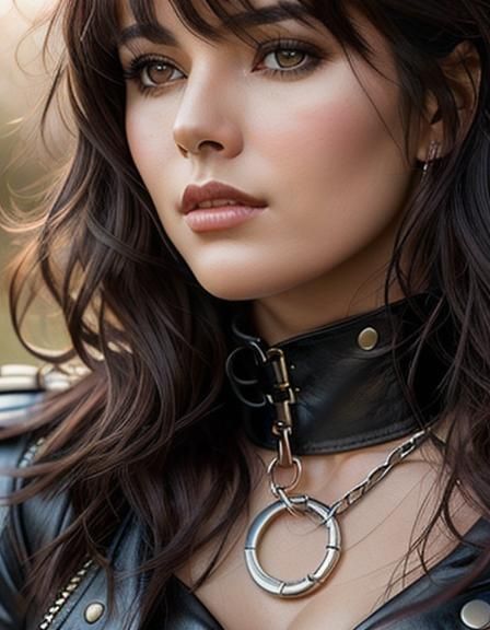 Beautiful Woman with Chain Leash by Jose Royo