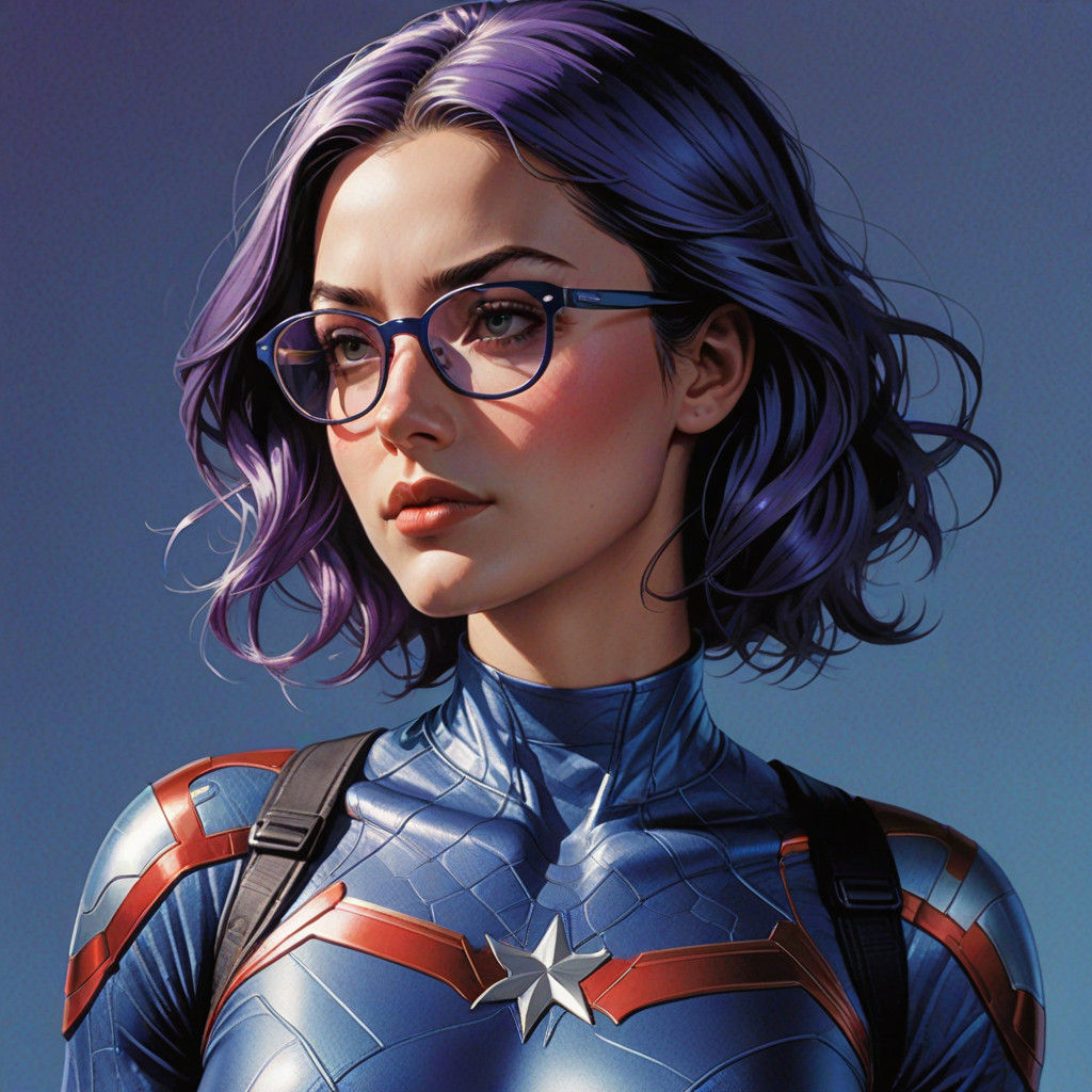 Hyperrealistic Comic Book Art of a Young Woman